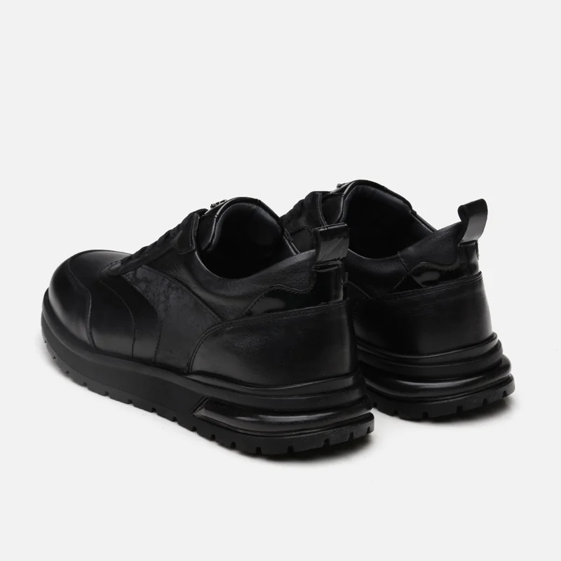 Hotiç 02AYH295940A100 GENUINE Leather Black Men's Sports Shoes