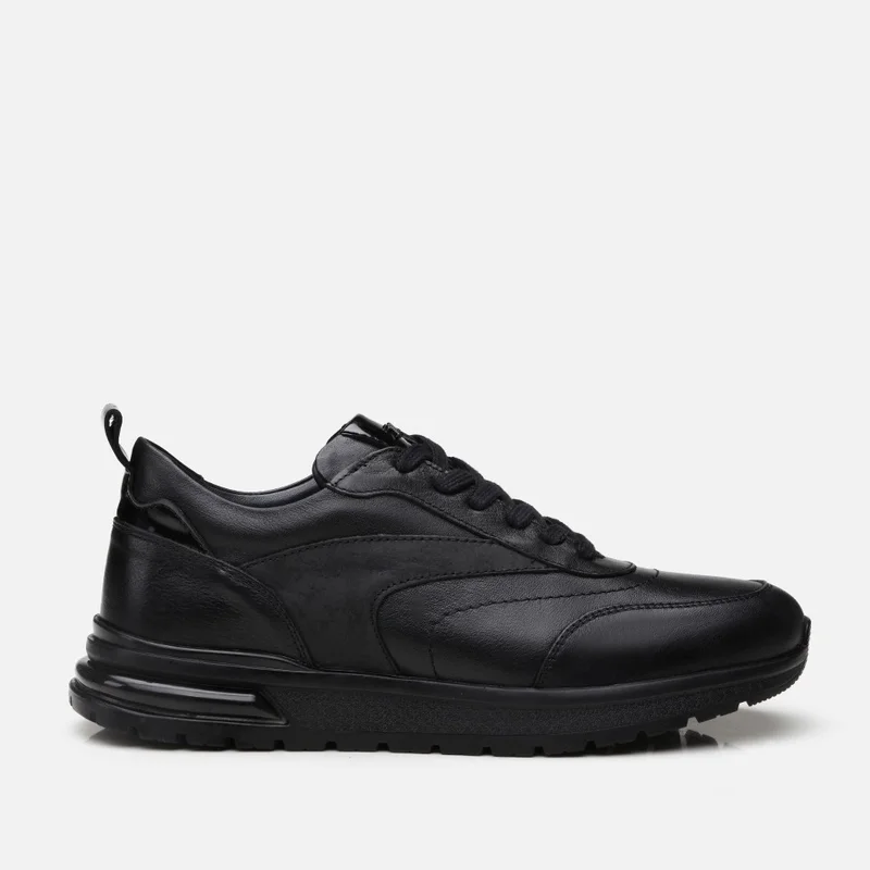 Hotiç 02AYH295940A100 GENUINE Leather Black Men's Sports Shoes