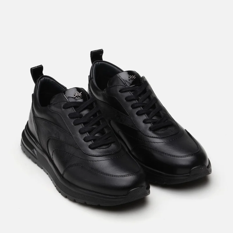 Hotiç 02AYH295940A100 GENUINE Leather Black Men's Sports Shoes