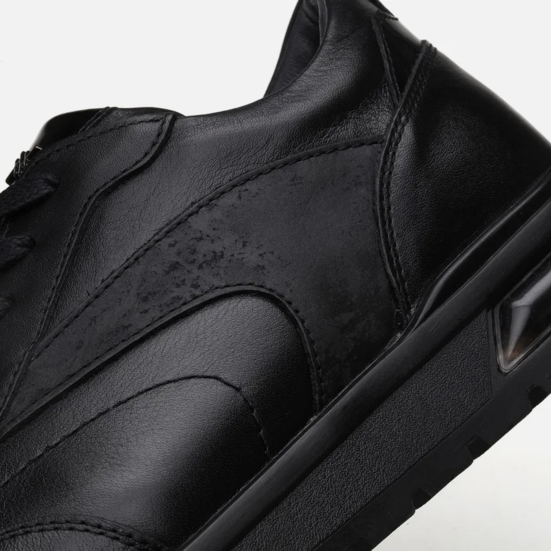 Hotiç 02AYH295940A100 GENUINE Leather Black Men's Sports Shoes