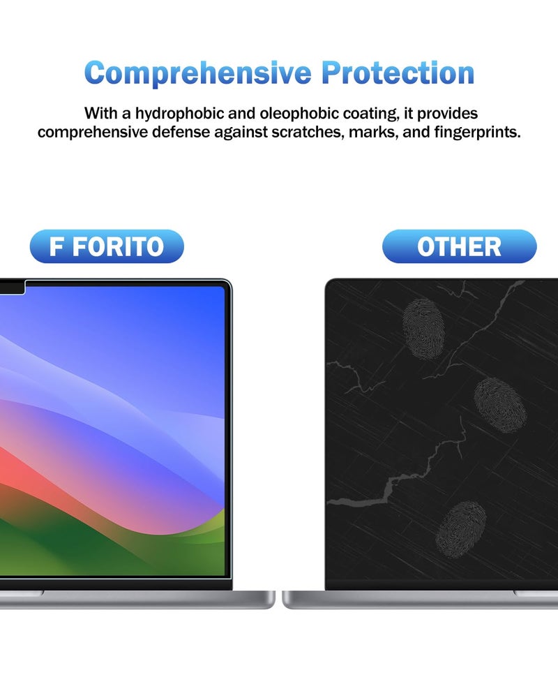 FFORITO F FORITO 2-Pack Anti Blue Light Matte Screen Protector Compatible with MacBook Air 15.3 inch (2023-2025, M2, M3, M4), Eye Protection Blue Light Blocking Anti Glare Computer Screen Cover - Image 4
