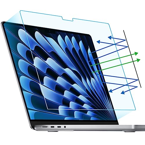FFORITO F FORITO 2-Pack Anti Blue Light Matte Screen Protector Compatible with MacBook Air 15.3 inch (2023-2025, M2, M3, M4), Eye Protection Blue Light Blocking Anti Glare Computer Screen Cover - Image 1