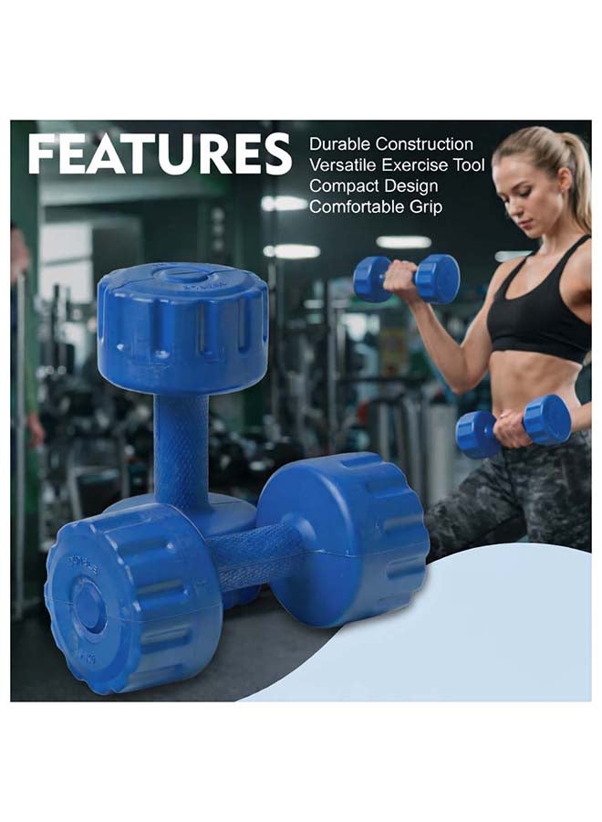 Elan PVC Dumbbell 3 Kg – Fixed Weight Fitness Dumbbell for Strength Training, Home Gym and Muscle Toning Exercises - Image 3