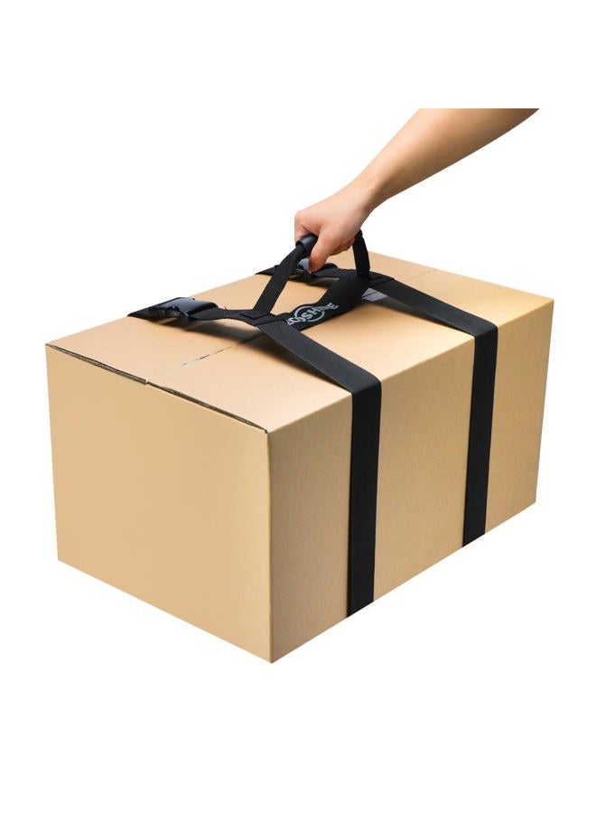 ECOSHIRE Carrying Strap with Handle, Handheld Belt for Safely Moving and Lifting Heavy Boxes, Adjustable Belt, H-Shaped Style Carry Straps, Suitable for Cylinder, Camping Mat(78.7 inch) - Image 1