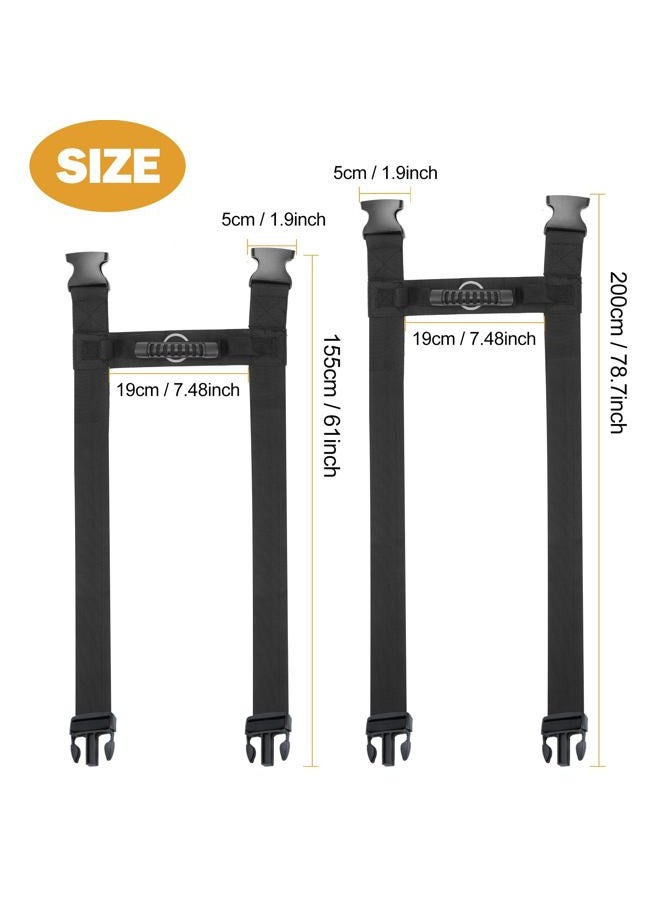 ECOSHIRE Carrying Strap with Handle, Handheld Belt for Safely Moving and Lifting Heavy Boxes, Adjustable Belt, H-Shaped Style Carry Straps, Suitable for Cylinder, Camping Mat(78.7 inch) - Image 3