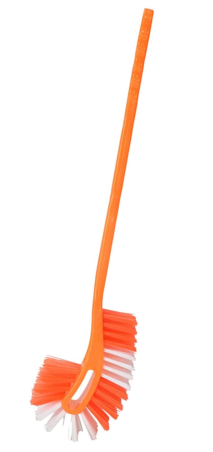 STACKRAID Plastic Toilet Brush Bathroom Cleaning Kit Long Handle Double Sided Scrubbing Bristles Brushes Cleaner Easy to Clean Corners Indian Western Toilette with Multicolor (Brush+Broom) - Image 5