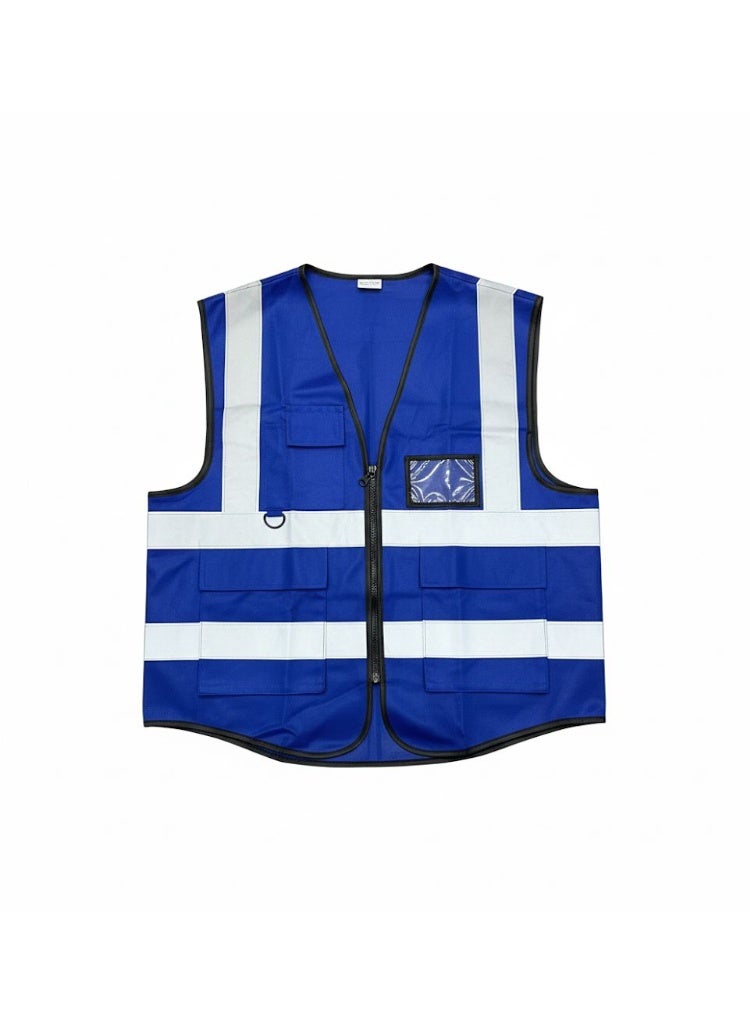 High Quality Engineers Safety Vest EN 20471 Specification Multi-Pocket, 360 Degree High Visibility Reflective, for Men and Women, Color (Blue) - Image 2