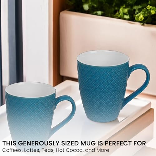 KITTENS Ceramic Coffee Mug Set of 2 – 330ml Each – Artisan Embossed Design – Red & Blue – Microwave & Dishwasher Safe – Food Grade, Lead-Free – Ideal for Daily Use & Gifting - Image 3