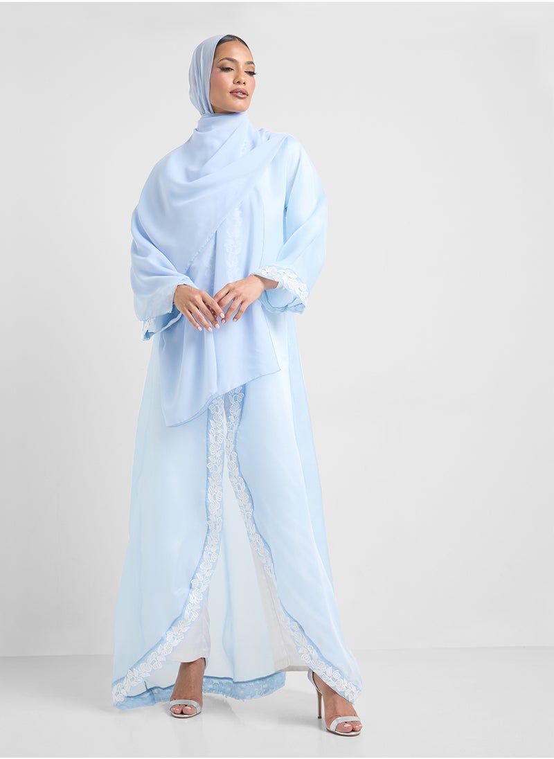 Khizana Embroidered Abaya With Sheila  - Image 3