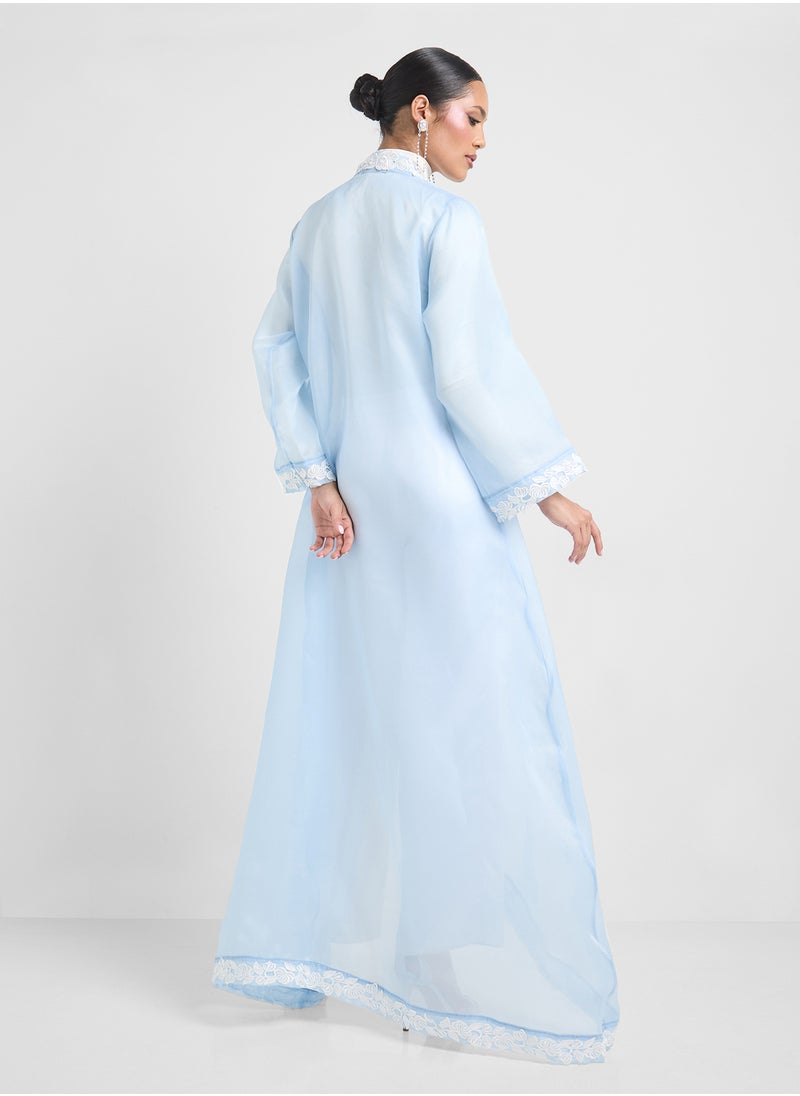 Khizana Embroidered Abaya With Sheila  - Image 2