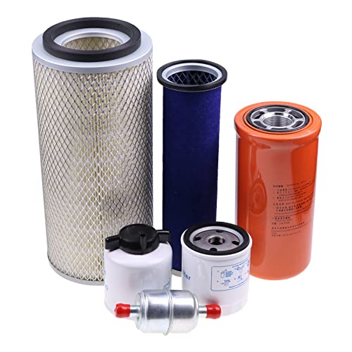 JZGRDN Filter Kit Compatible with New Holland LX465 LX485 LX565 LX665 L465 L565 LS140 LS150 Skid Steer Loader - Image 1