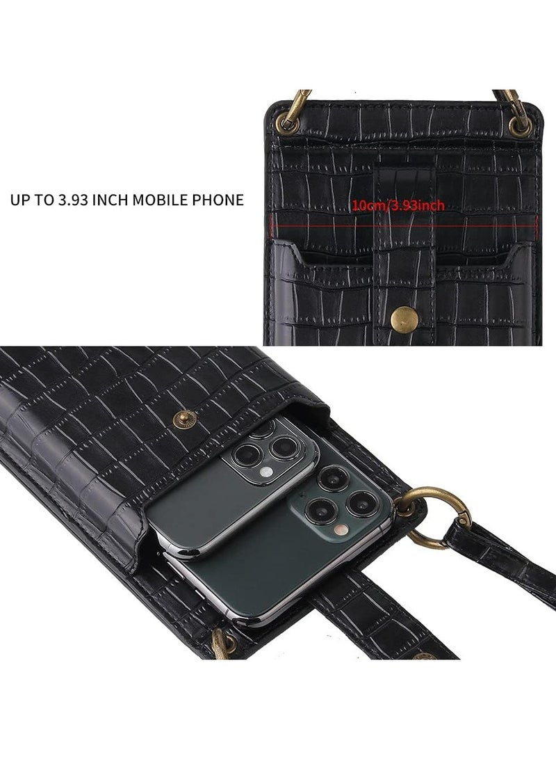 Oasisgalore PU Leather Crossbody Phone Bag for Women with Card Slots and Mirror, Fits Most Smartphones  - Image 4