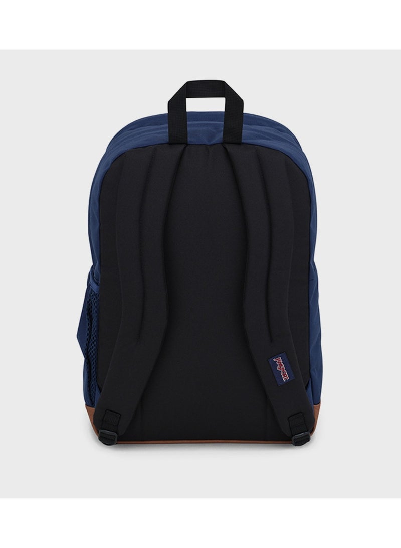JanSport Cool Student Backpack, Navy, Dual Main Compartments, 15-Inch Laptop Sleeve, Ergonomic S-Curve Shoulder Straps, Water Bottle Pocket - Image 4