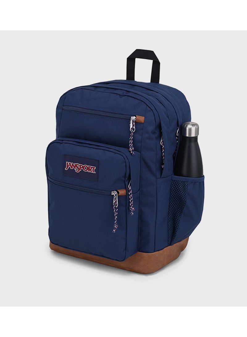 JanSport Cool Student Backpack, Navy, Dual Main Compartments, 15-Inch Laptop Sleeve, Ergonomic S-Curve Shoulder Straps, Water Bottle Pocket - Image 1