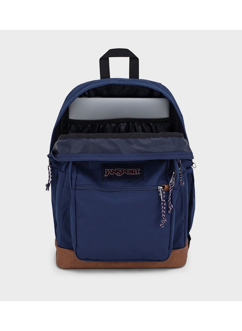 JanSport Cool Student Backpack, Navy, Dual Main Compartments, 15-Inch Laptop Sleeve, Ergonomic S-Curve Shoulder Straps, Water Bottle Pocket - Image 5