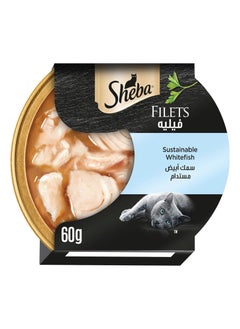 Sheba Sheba Wet Cat Food Fillet White Fish Sustainable This wet food from Sheba is made for smooth and reliable consumption and is rich in the essential nutritional requirements of Dom cats 60g 3 packs  - Image 2