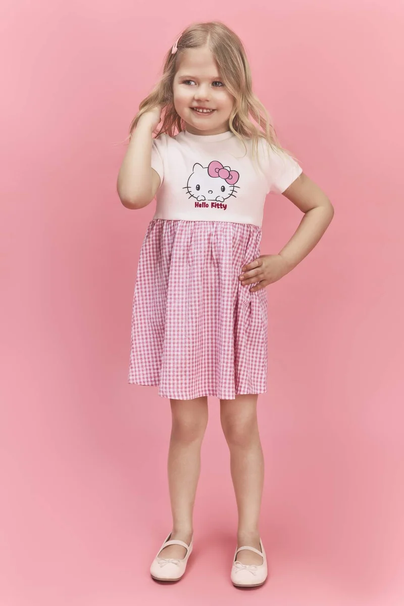 ديفاكتو Hello Kitty Licensed Short Sleeve Knitted Dress
