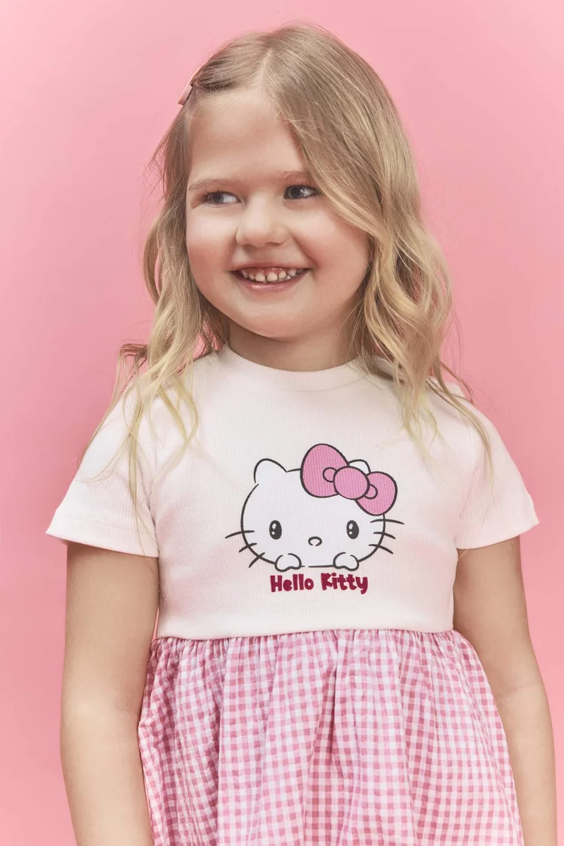 ديفاكتو Hello Kitty Licensed Short Sleeve Knitted Dress