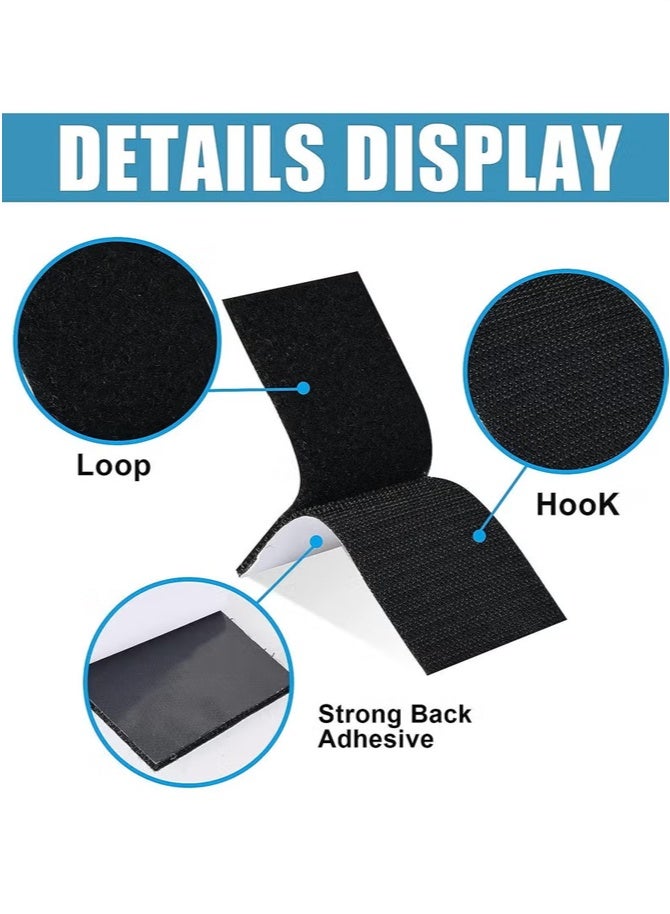 20 قطعة شرائط لاصقة مزدوجة الجانبين هوك آند لوب، شريط تثبيت قوي صناعي بظهر لاصق، مناسب للمنزل والمطبخ والمدرسة والمكتب والاستخدام الصناعي (3×10 سم) - Image 2