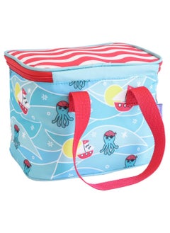 Milk&Moo Milk&Moo Kids Lunch Bag, Insulated Lunch Box For Kids, Lightweight, Cute Cooler Thermal Bag For Toddler Boys and Girls, Suitable For Pre School, Kindergarten, Elemantary Grade, Turquoise / Red  - Image 1