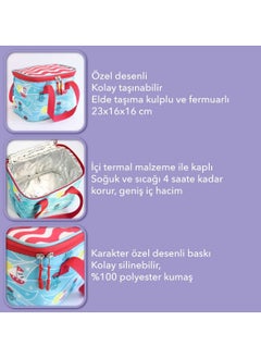 Milk&Moo Milk&Moo Kids Lunch Bag, Insulated Lunch Box For Kids, Lightweight, Cute Cooler Thermal Bag For Toddler Boys and Girls, Suitable For Pre School, Kindergarten, Elemantary Grade, Turquoise / Red  - Image 4