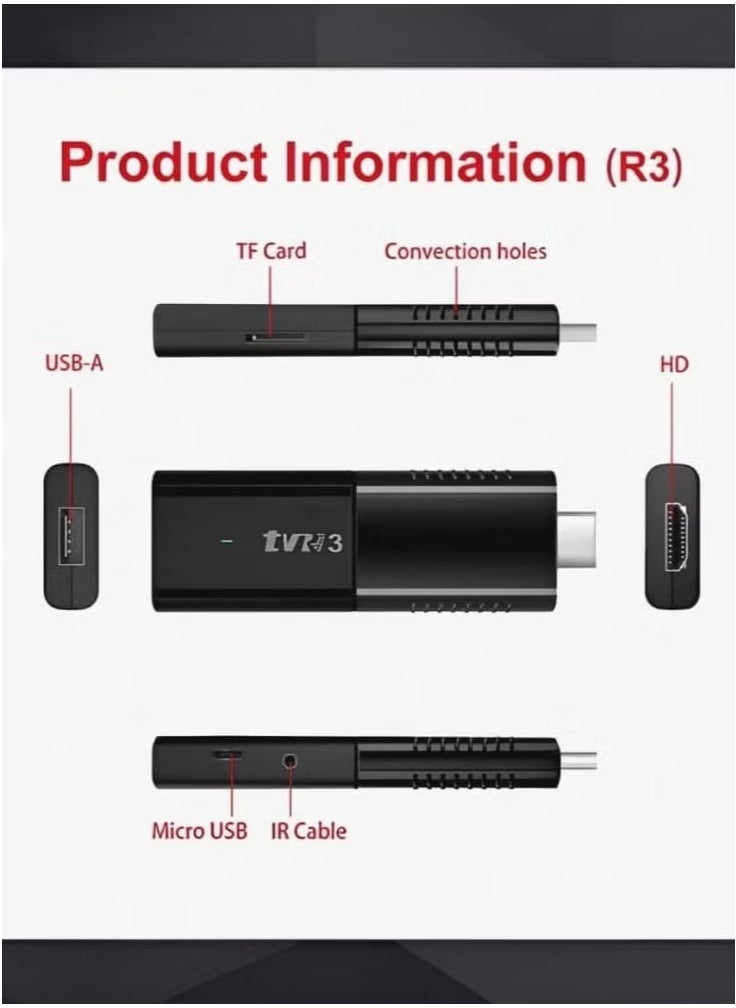 تي في ستيك بنظام أندرويد 10 بدقة 4K و 2 جيجا RAM و مساحة ذاكرة 8 جيجا ROM
