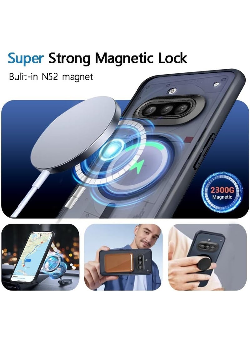 Magnetic Phone Case for Nothing Phone 3a 5G Frosted Translucent Back Protective Slim Phone Cover - view 2