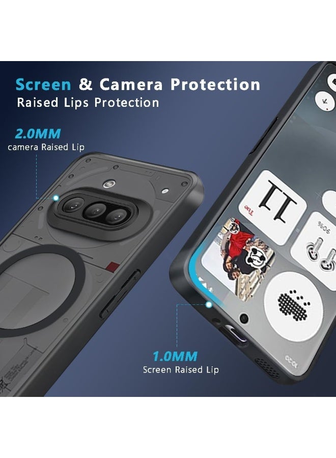 Magnetic Phone Case for Nothing Phone 3a 5G Frosted Translucent Back Protective Slim Phone Cover - view 5