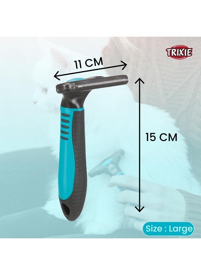 تريكسي ماكينة تشذيب شعر الكلاب والقطط | تفك تشابك الشعر وتزيله، وتعتني بلطف بالطبقة الأساسية | رؤوس تشذيب سهلة الاستبدال بآلية قفل على المقبض - مقاس كبير 11 × 15 سم - Image 4