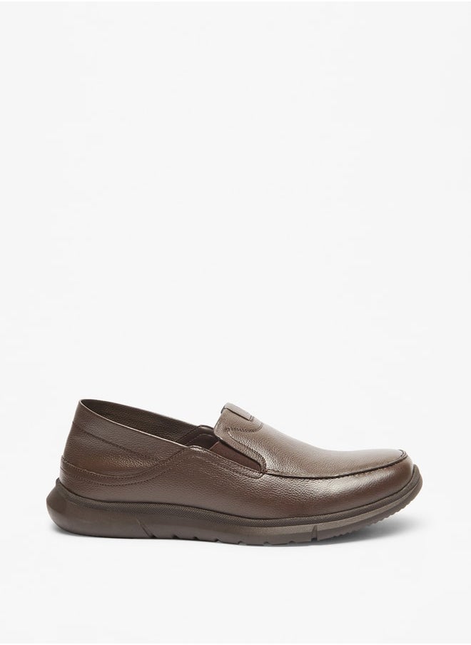 DUCHINI - Men's Textured Slip-On Moccasins - Image 1