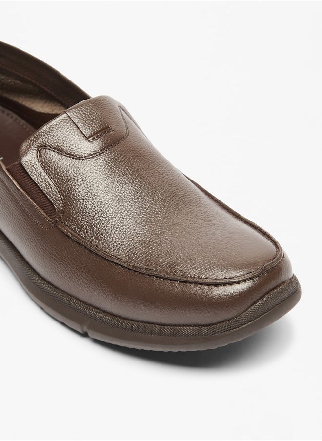 DUCHINI - Men's Textured Slip-On Moccasins - Image 1