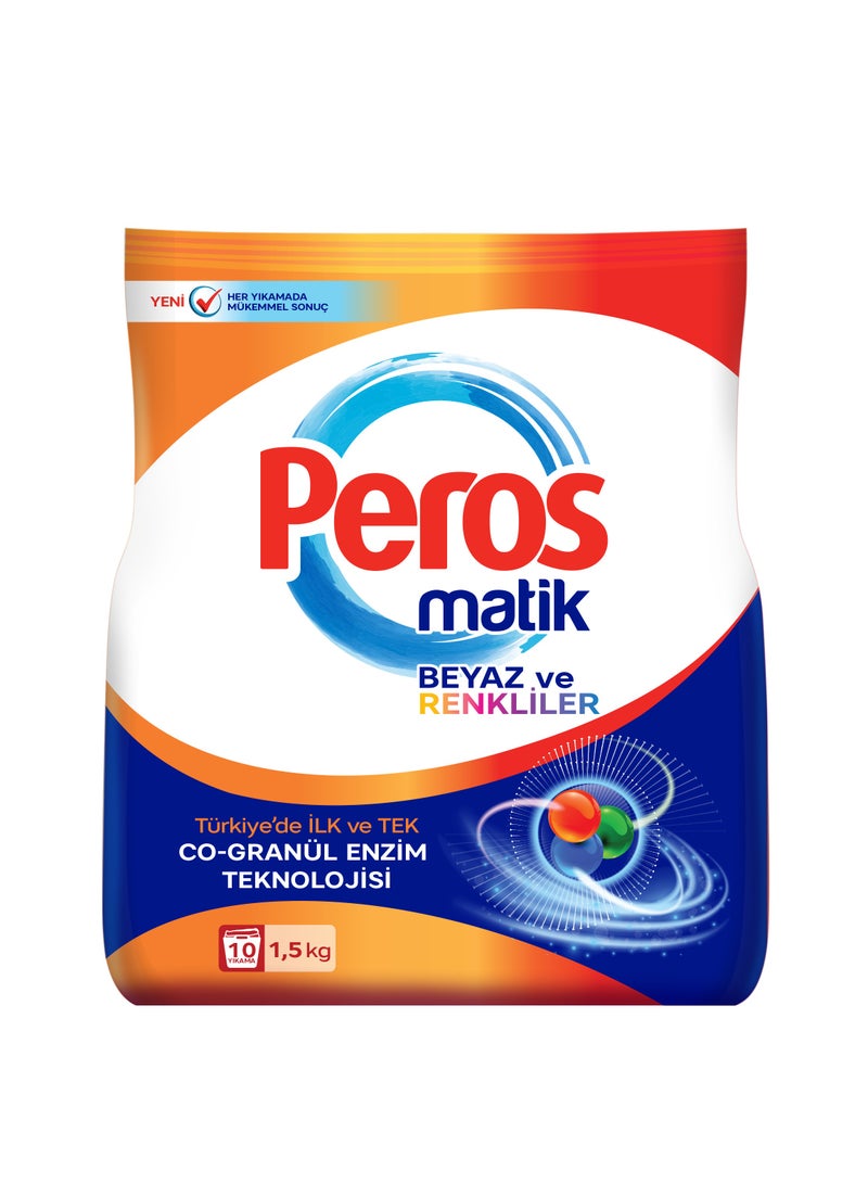 Peros POWDER DETERGENT MATIC BAG (White & Colors) 1.5 kilo 