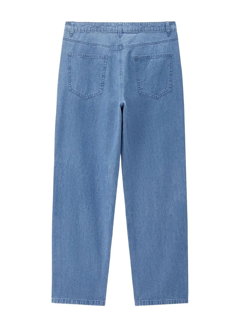 جيوردانو Men's  Mid Rise Regular Zipper Jeans