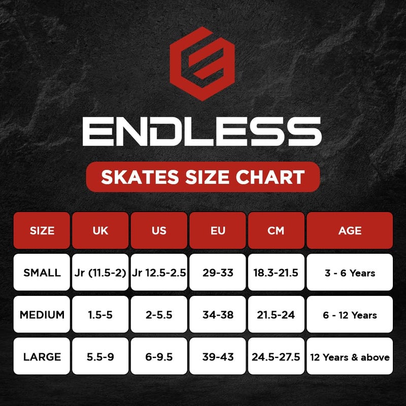 Endless EL1031 Inline Adjustable Skates Small Size 29 EUR (UK 11.5) - 33 EUR (UK 2) for 3 to 6 Years | Yellow | Aluminium Chassis and 100 mm PU Three Wheels | With ABEC 9 Bearings | Indoor and Outdoor - Image 5