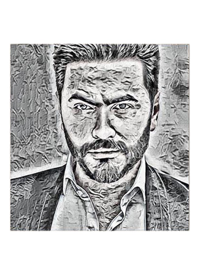 RYN Tamer Hosny MDF Wall Art Grey/Black - Image 2