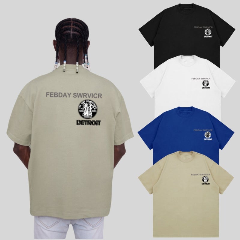 Fashion Brand High Street Style Printed Round Neck Short Sleeve T-Shirt Men'S And Women'S Loose Casual Half Sleeve Heavy Breathable 260G - Image 3