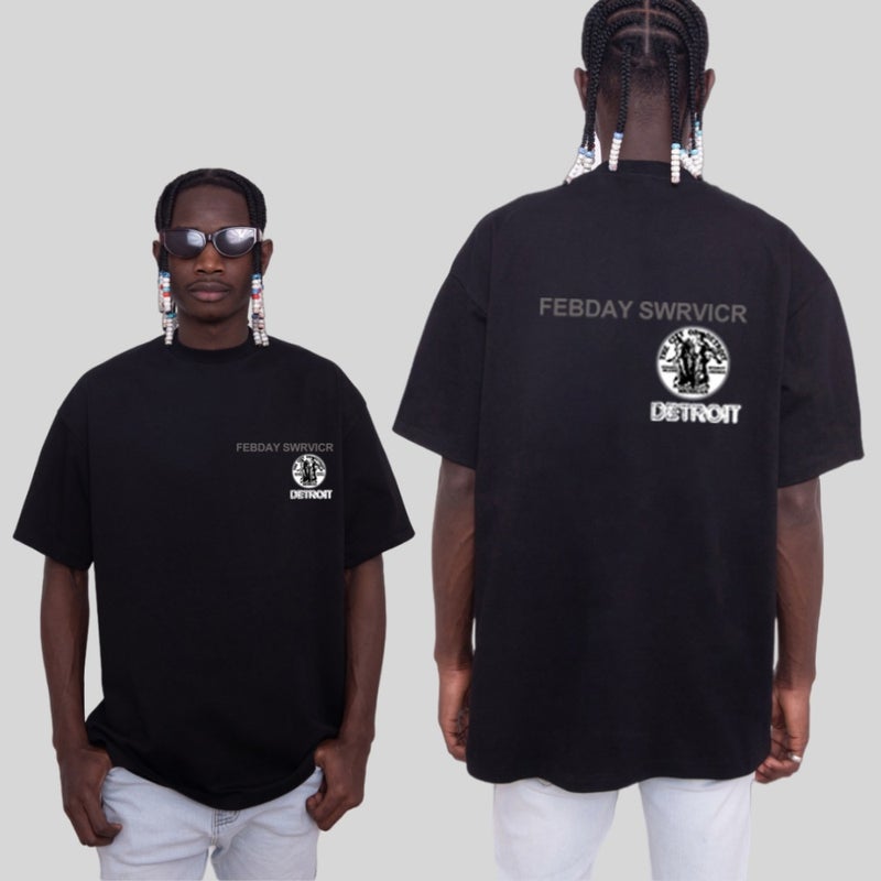 Fashion Brand High Street Style Printed Round Neck Short Sleeve T-Shirt Men'S And Women'S Loose Casual Half Sleeve Heavy Breathable 260G - Image 4
