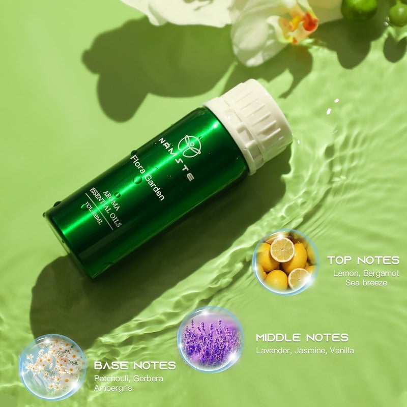 NAMSTE Aroma Essential Oil, 100ml Flora Garden Collection Scents Diffuser Oil, 100% Pure Natural Essential Oils, Blend of Orange, Rose, Sandalwood for Home Aroma Device - Image 2