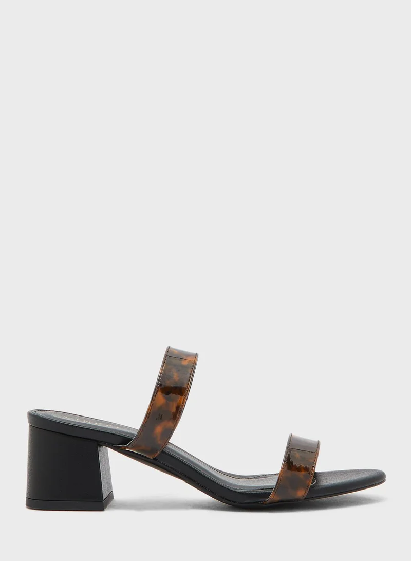 Vincci Double Strap Mid Heel Sandals