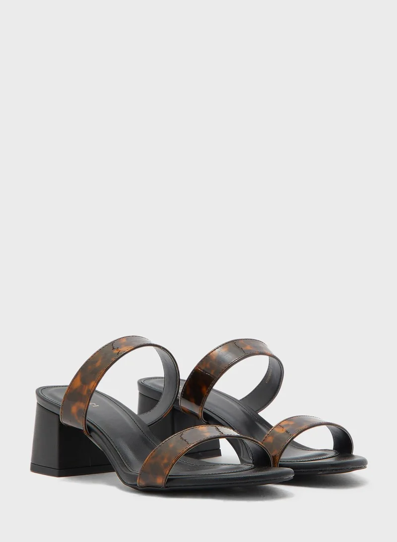 Vincci Double Strap Mid Heel Sandals