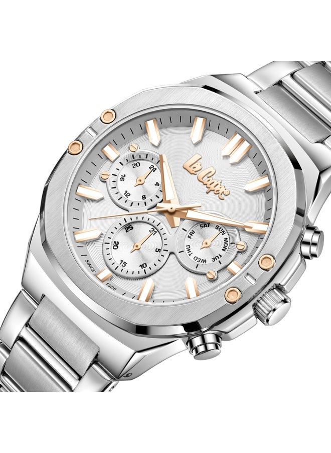 Lee Cooper Men's Multi Function Display Watch With Silver Metal Strap - LC07991.330  - Image 1