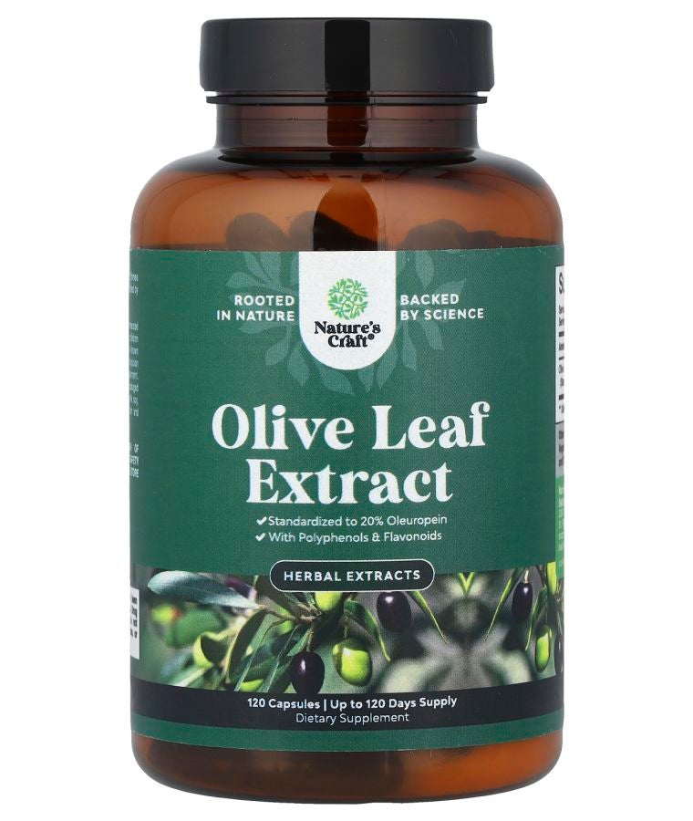 Nature's Craft Olive Leaf Extract 750 mg 120 Capsules