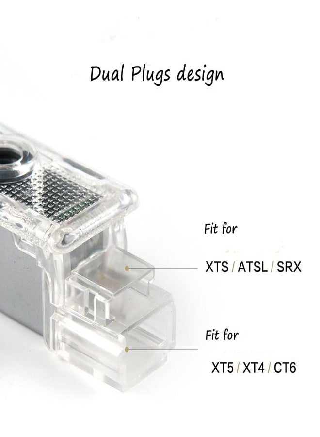 3D Shadow Lights LED Door Logo Projector for Cadillac SRX CT6 XTS ATS XT4 XT5 XT6 Dual Plug Puddle Lights for Cadillac Welcome Courtesy Lights Auto Accesories - Image 4