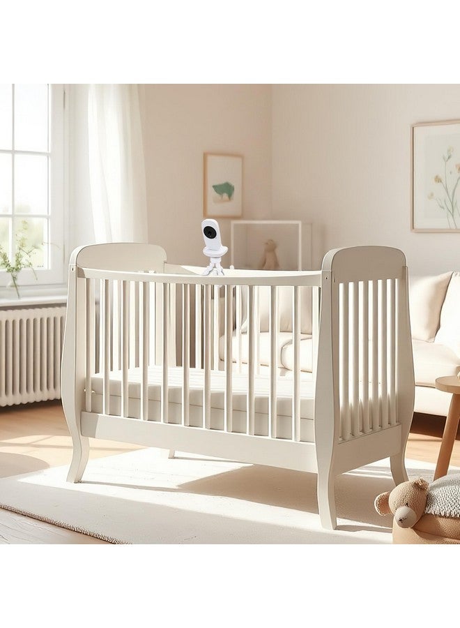 wochel Flexible Baby Monitor Mount Compatible with VTech VM819, No Drilling Baby Camera Mount for Crib Without Wall Damage (White) - Image 3