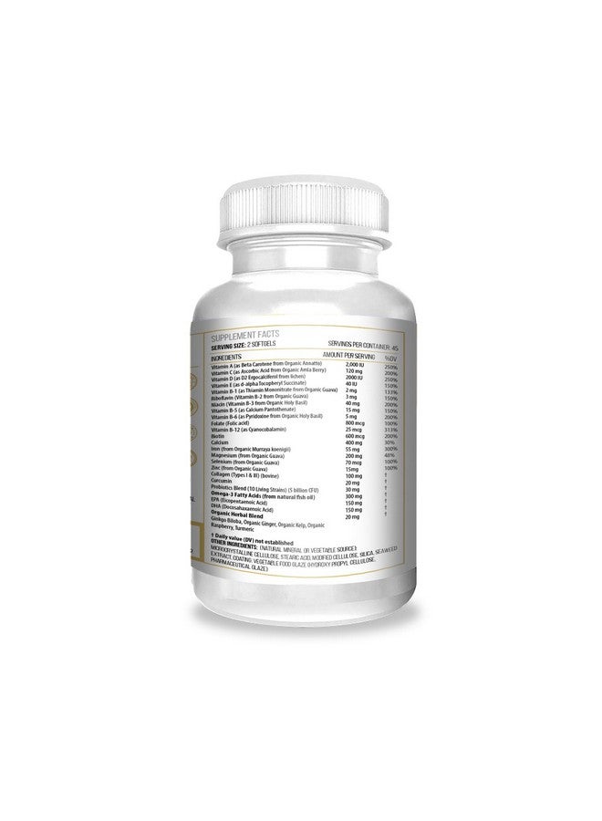 ACTIF Organic Multivitamin for Women Age 70+ with 20+ Advanced Factors and Omega-3 Oil, Non-GMO, Made in USA, 90 Count RealCaps - Image 3