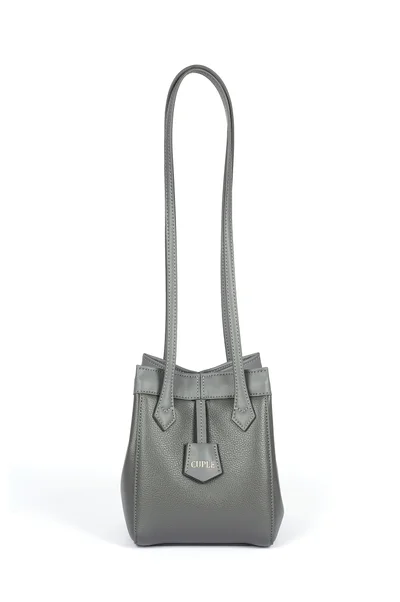 كابلي حقيبة كتف نسائية جلد صناعي بتصميم مستدق