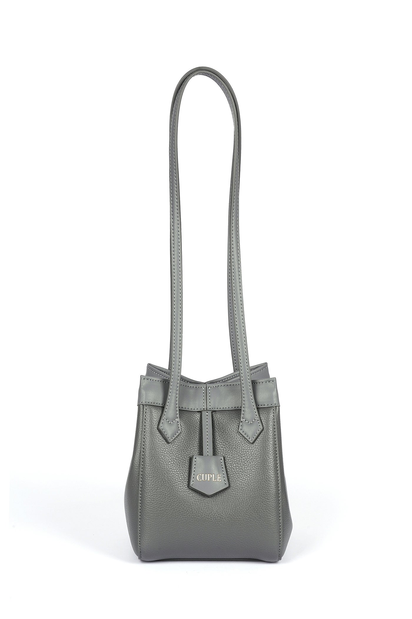 حقيبة كتف نسائية جلد صناعي بتصميم مستدق