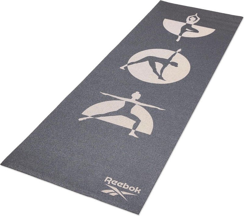 ريبوك حصيرة يوغا ريبوك 4 مم – مقاومة للانزلاق، مبطنة وناعمة لليوغا والبيلاتس - Image 2