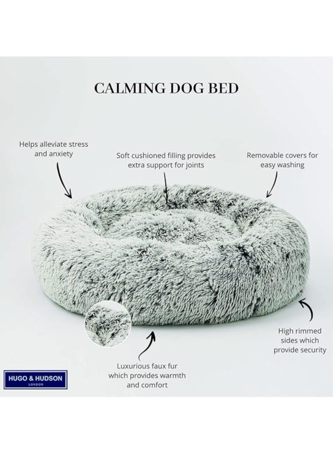 مورو مورو سرير كلاب مخملي تقويمي مع فراء ناعم وقاعدة بلاستيكية - عش مريح وقابل للغسل للحيوانات الأليفة - Image 3