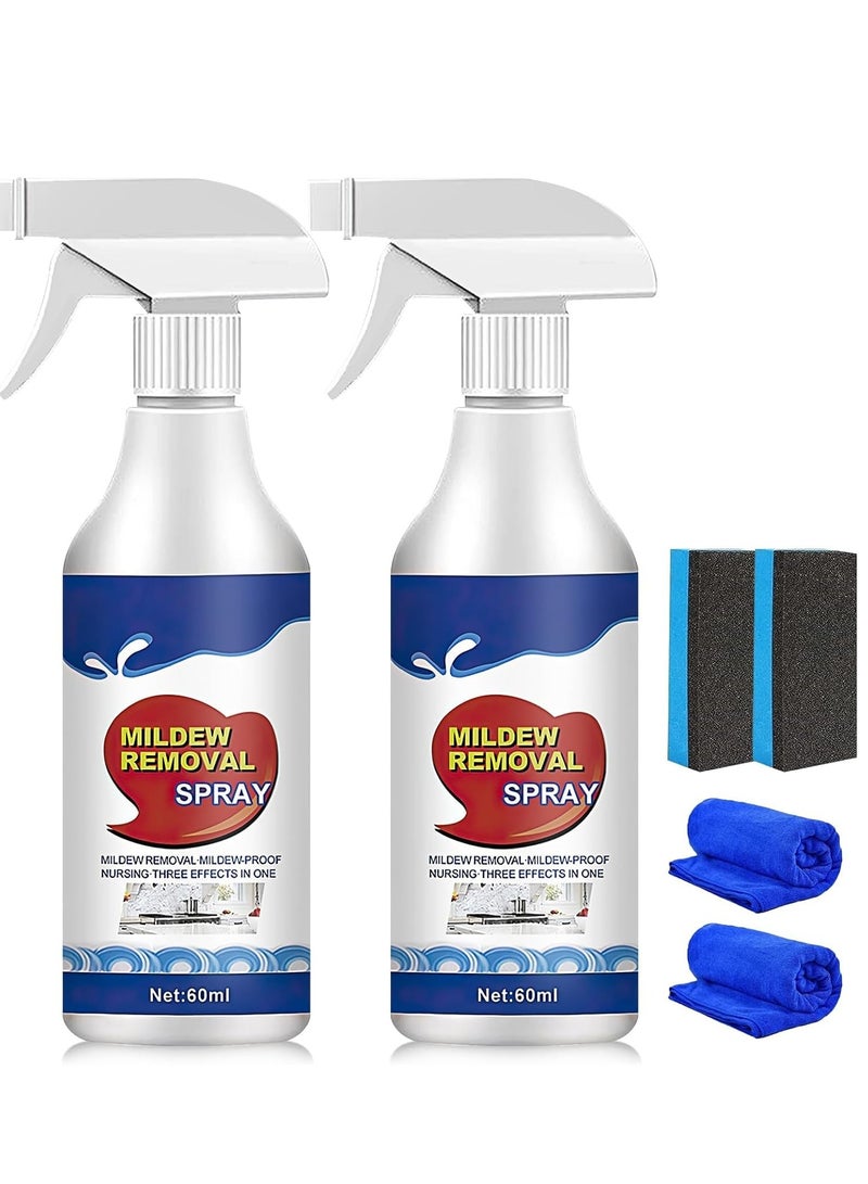 SYOSI Mold Remover Gel Quick Acting Foaming Stain Spray Cleaner Foam, All Purpose Household Suitable for Walls Tiles Floors Sinks Bathtubs and Toilets 2 Pcs - Image 1